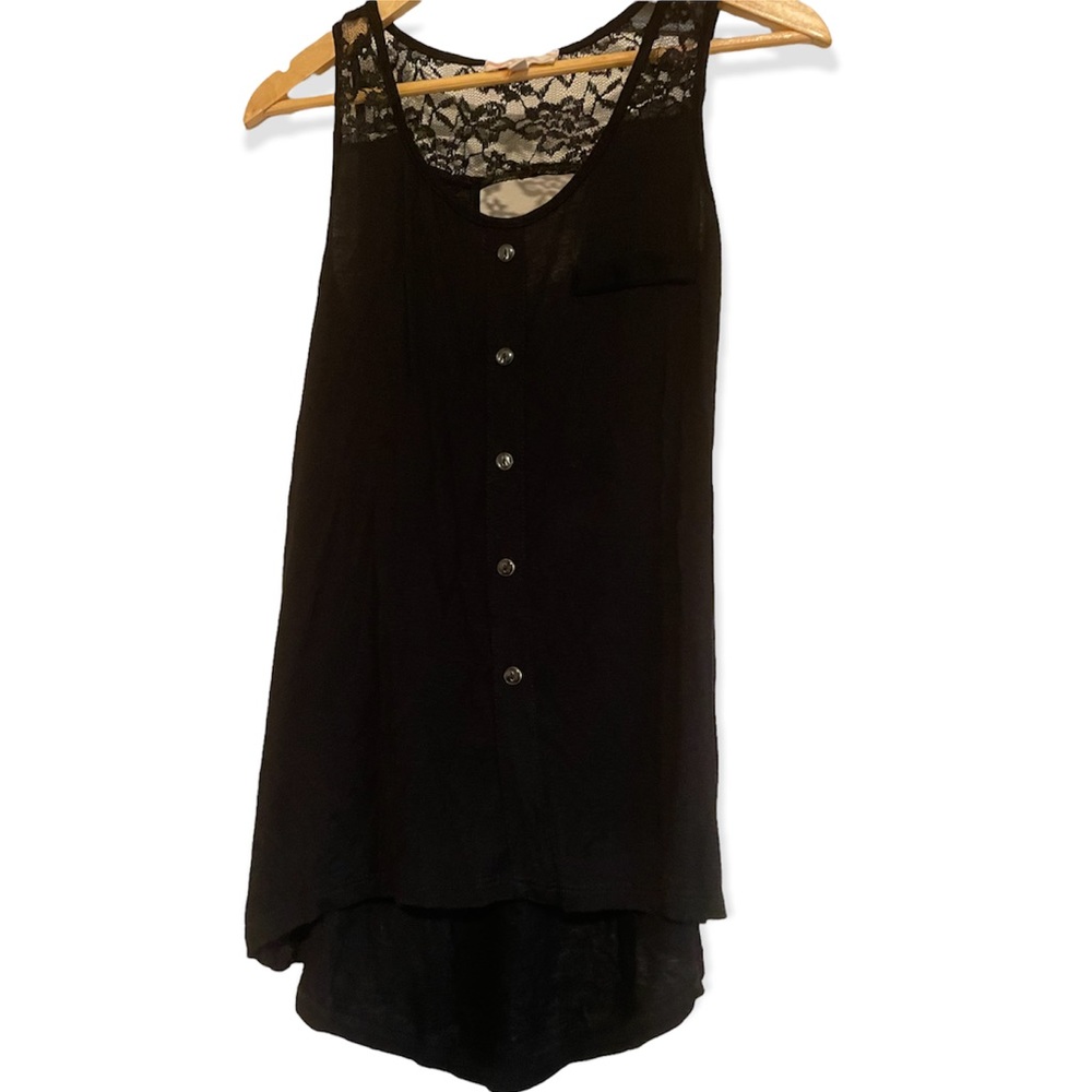 Black lace tank top